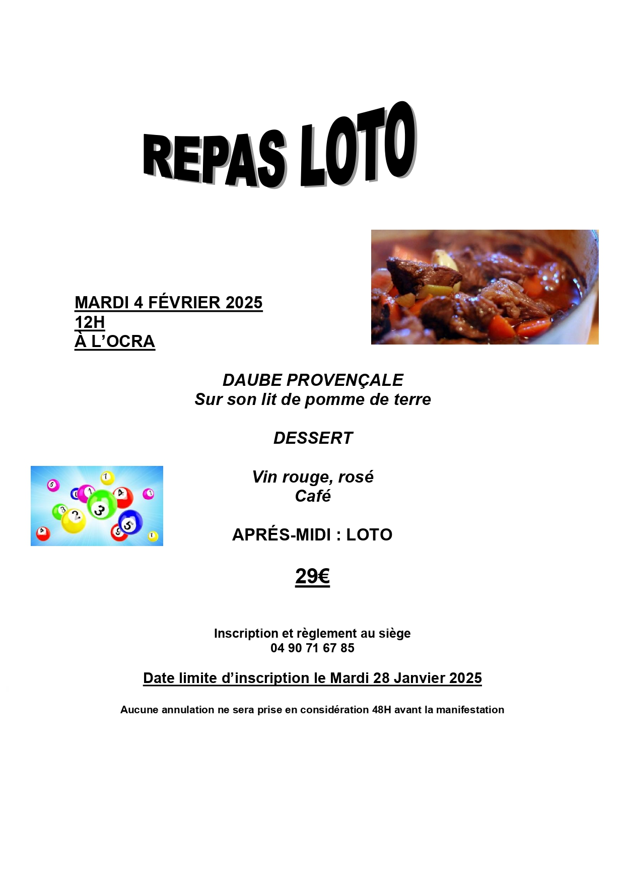 repas loto
